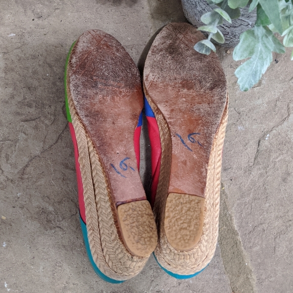 Vintage Evan Picone Sport Bright Colorblock Wedges - Picture 3 of 7